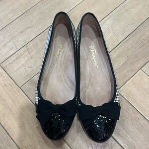 Salvatore Ferragamo Houndstooth Flats